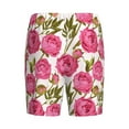thumbnail image 4 of Yiaed Rose Flowers for Men's Soft Sleep Pajama Short Lounging Pajama Shorts-X-Large, 4 of 8