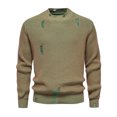 thumbnail image 2 of Pisexur Sweater Chandails pour Hommes Mode Décontractée Tunique Couleur Unie Pull à Manches Longues Col Roulé Texturé Automne Hiver Tricoté Sweater, 2 of 4