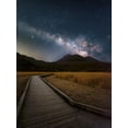 thumbnail image 2 of Awakari 15x18 Black Ornate Wood Framed with Double Matting Museum Art Print Titled - Milky Way shining in the sky of Kuju Mountain Range, 2 of 4