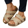 thumbnail image 1 of Sandales à Plateforme pour Femmes, Été, Plage, Décontractées, à Enfiler, Semelle Confortable, Chaussons d'Extérieur, 1 of 7