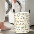 thumbnail image 4 of Large Laundry Basket with Handles - Bike Pattern Farmhouse Kids Baby Dirty Clothes Laundry Hamper for Bedroom Aesthetic, 4 of 5
