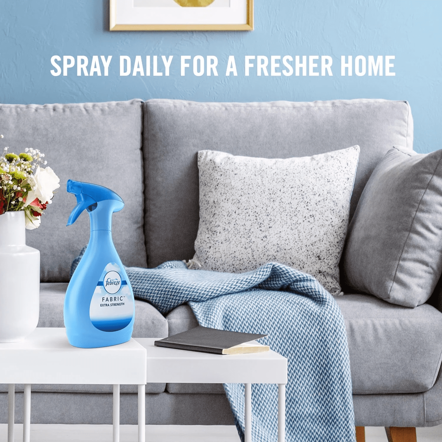 Febreze Fabric AUTO Car Spray Air Freshener, Odor Fighting, Platinum Ice, 12.5 fl oz, 4 Packs