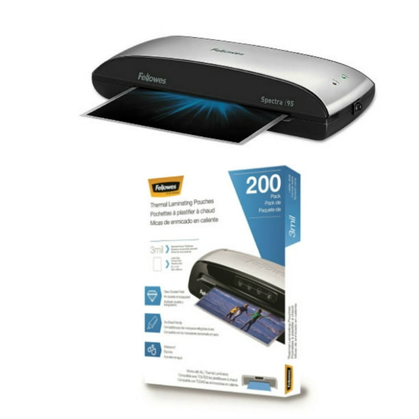 Fellowes Spectra 95 Laminator with 200 LetterSize 3mil Laminating
