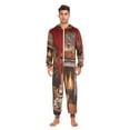 thumbnail image 2 of IAUYY Unisex Adult Onesie Pajamas Ultra-Soft Crystal-Soft Fabric, Halloween Adult Onesie Pajamas Adults,With a Zipper Plus Size Onesie Pajamas, A Christmas Scene, 2 of 7