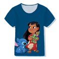 thumbnail image 1 of Camiseta Bebé Niña LiloStitch Estampado de dibujos animados Moda Verano Casual Niños Manga corta Diseño estético Top Niños Tshirt150 Gao Jinjia LED, 1 of 2