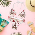 thumbnail image 6 of Eiffel Tower Valentine's Day Detachable Sponge Adjustable Strap Bikini Set Two-Pack - Ideal for Beach & Pool Parties, 6 of 6