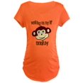 thumbnail image 1 of CafePress - Monkey Maternity Maternity T Shirt - Maternity Dark T-Shirt, 1 of 1