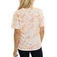 thumbnail image 2 of Women's White/Orange Virginia Cavaliers Faye Tie-Dye V-Neck T-Shirt, 2 of 2