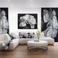 thumbnail image 1 of Designart Bunch of Roses Black and White FLOAT FRAME WALL ART, 1 of 4