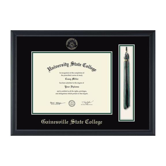 Framerly - Gainesville State Tassel Diploma Frame In Black Moulding