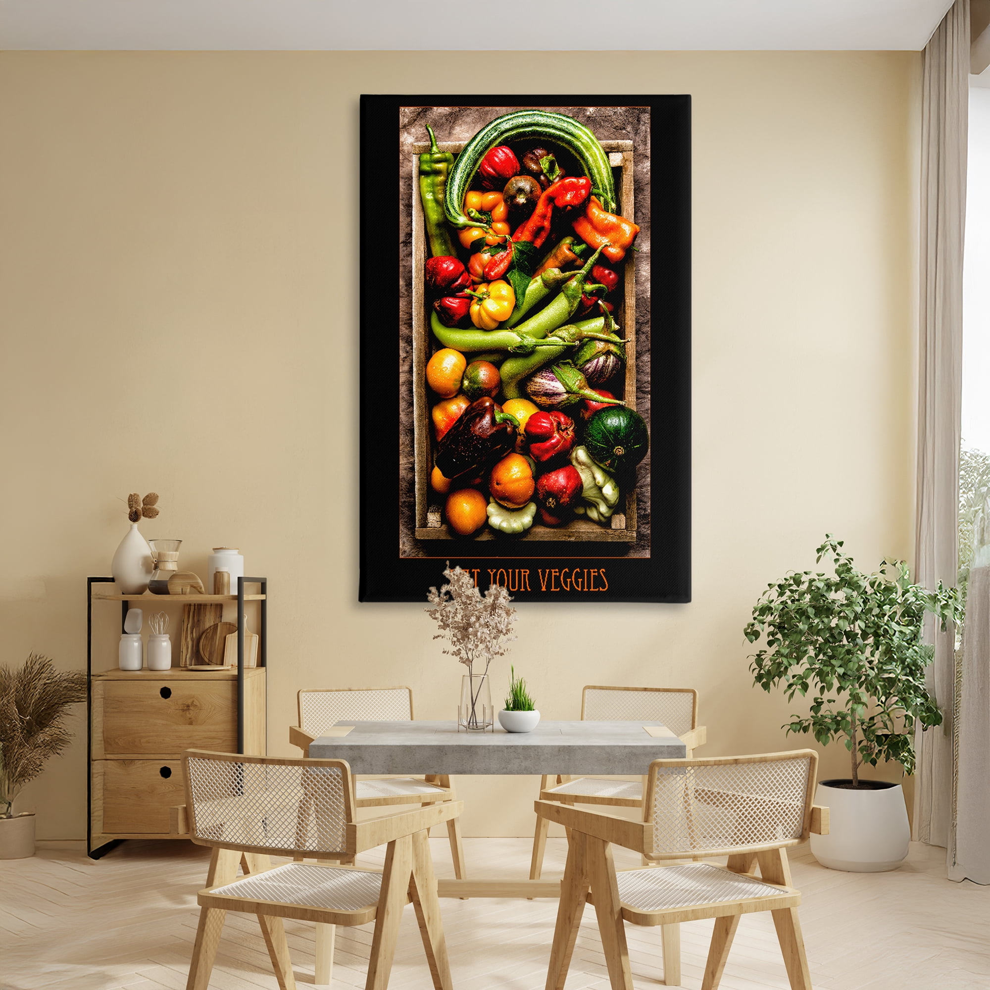 Stupell Industries Eat Your Veggies Vibrant Harvest Canvas Wall Art, design by Carl Kravats