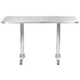 thumbnail image 2 of vidaXL Garden Table Silver 120x60x70 cm Aluminium, 2 of 5