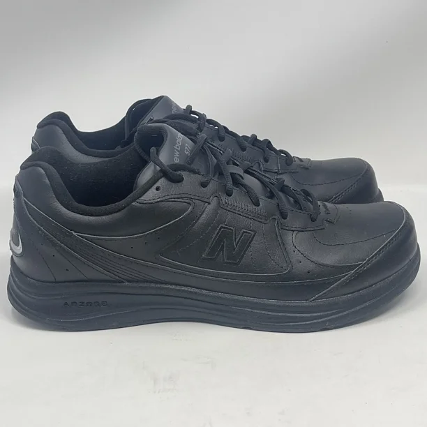 New Balance 577 SL-2 Shoes Mens 11.5 2E Wide Black Leather Walking Sneakers