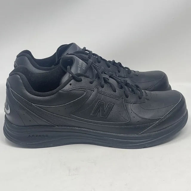 New Balance 577 SL-2 Shoes Mens 11.5 2E Wide Black Leather Walking Sneakers
