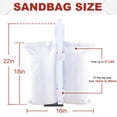 thumbnail image 3 of Canopy Weights ABCCANOPY, bolsas de arena para tiendas de campaña de 68 kg, paquete de 4 unidades, color blanco, 3 of 8