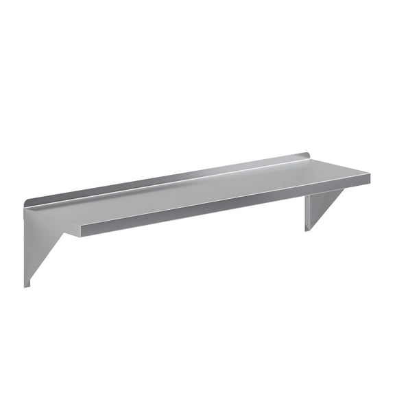 AmGood 12" Width x 48" Length | Stainless Steel Wall Shelf | Square Edge | Metal Shelving | Heavy Duty | Commercial Grade | Wall Mount | NSF Certified