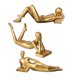 thumbnail image 2 of 3 piezas de estatuas de pensador, figuras decorativas de arte, colección europea, esculturas decorativas para Bar, bibliotecas, estantería, oficina en Dorado mayimx Figura del pensador abstracto, 2 of 9