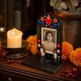thumbnail image 3 of Wood Day of the Dead Photo Frame Display Stand Tabletop Picture Holder with Base Freestanding Decorative Altar Style, 3 of 5