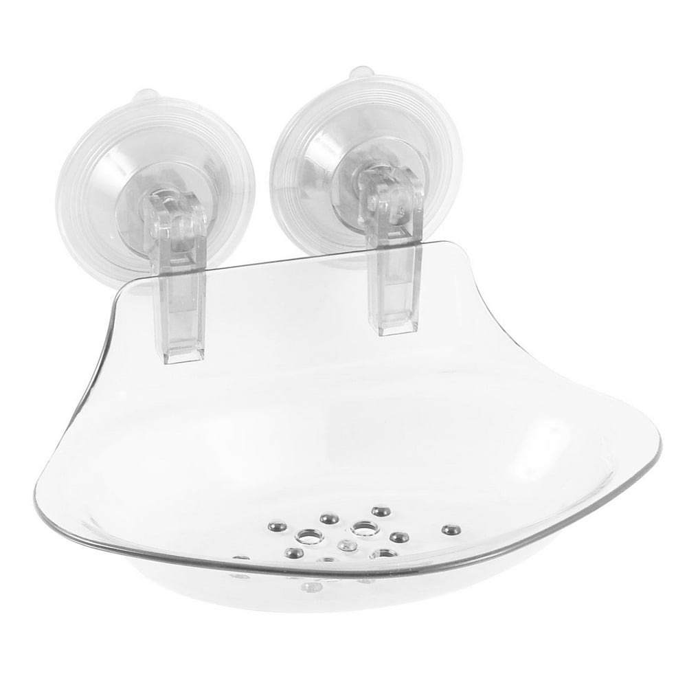 Uxcell Bathroom Shower Wall Plastic Suction Cup Soap Box Holder Dish