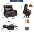 thumbnail image 2 of Power Lift Recliner Chair with Massage and Heat for Elderly, 180° Lying Flat Faux Leather Single Sofa Chair with Cup Holders and 25" Wide Seat, Dark Brown, 2 of 7