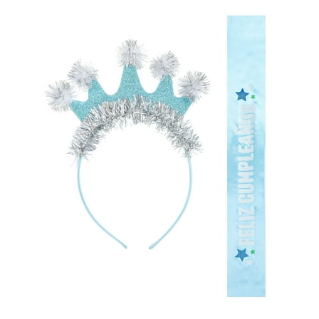 Wonder Nation It's My Birthday Crown Headband and Sash Set, 2 Pieces