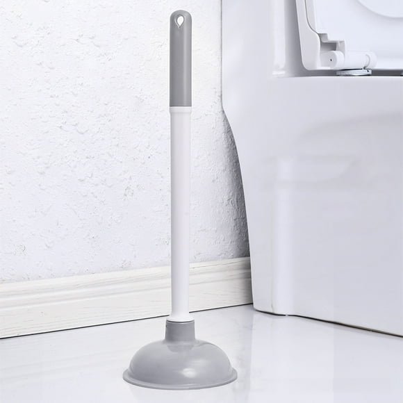 Toilet Plunger Heavy Duty Power Unclogger | Multipurpose Bathroom Kitchen Bathtub Sink Gutter Drain Clog Remover | Gray Plastic | 19x5.9 in | Lightweight 0.66lb | 1 Pack | Pipe Unblocker