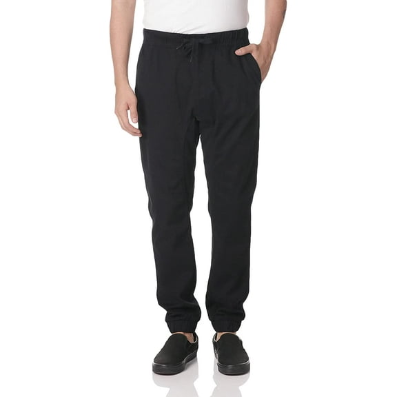 Southpole Men's Basic Stretch Twill Jogger Pants-Reg and Big & Tall Sizes 5 Black