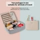 thumbnail image 5 of Neceser de viaje para maquillaje y cosméticos, ideal para mujeres y hombres (gris), 5 of 5