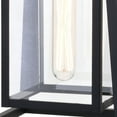 thumbnail image 4 of Blackwell 8-in. W Cage Frame 1 Light Dusk to Dawn Black Outdoor Wall Lantern Clear Glass, 4 of 4