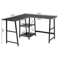 thumbnail image 5 of Resenkos L Shaped Corner Computer Desk with Storage Shelves-Black, Home Office Desks, Gaming Computer Desks for Study,Working,Writing, 5 of 8