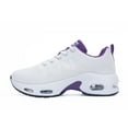 thumbnail image 2 of AOV Womens Running Shoes Walking Tennis Gym Fashion Sneakers Athletic Casual Comfortable Breathable Jogging Shoe WhitePurple US 11, 2 of 6