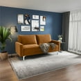 thumbnail image 3 of Enor Furniture Malendra 70" Square Arm Modern Velvet Sofa in Ginger Brown, 3 of 3