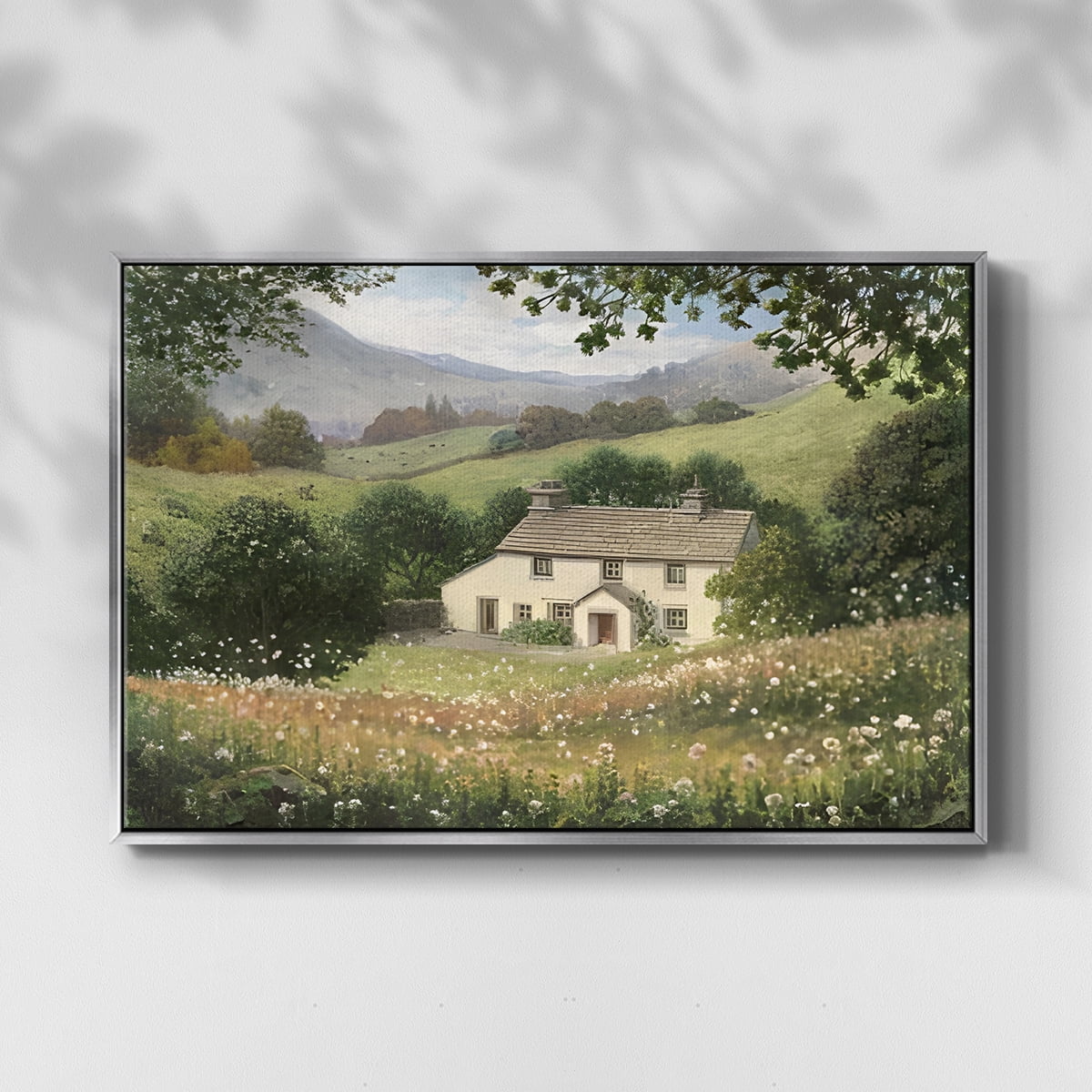 Vintage Landscape-CCXLVIII By Wexford Home Framed in Silver Wood Gallery Wrapped Canvas 17 in. x 25 in.