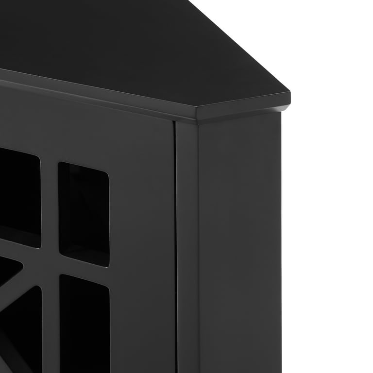 Builddecor Black Shoe Cabinet, Corner Cabinet, Entryway Cabinet