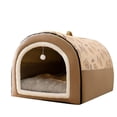 thumbnail image 1 of Winter Dog Kennel Warm Dog House Mat Detachable Washable Dogs Bed Nest Deep Sleep Tent for Medium Large Dogs House S, 1 of 5