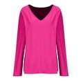 thumbnail image 7 of hotojiny Womens Plus Size Tops Casual Long Sleeve V Neck Comfy T Shirts Lounge Baggy Lightweight Soft Blouse, 7 of 7