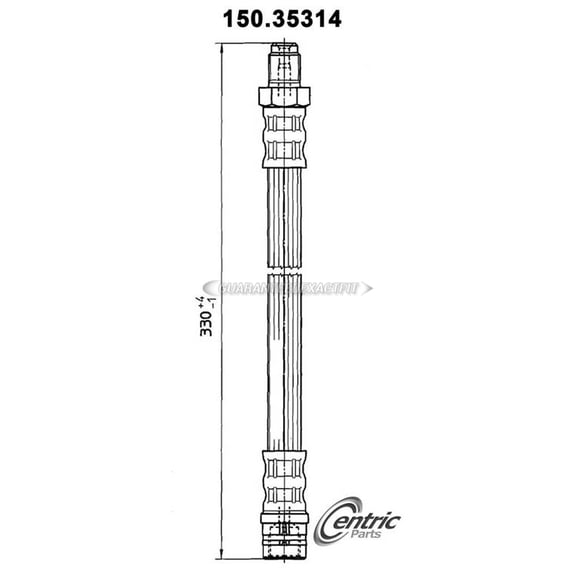 Centric Parts Brake Hydraulic Hose P/N:150.35314 Fits select: 1998-2005 MERCEDES-BENZ ML