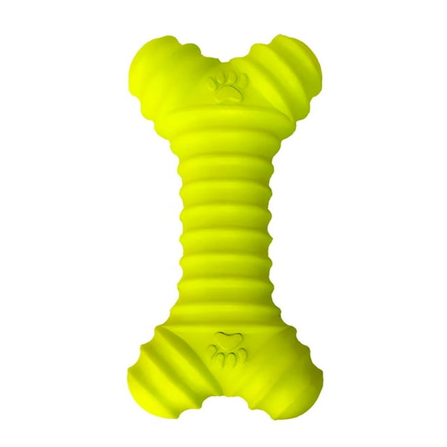 Hearth & Gear Durable Chew For Aggressive Chewers Interactive Squeaky Sound Teething Puppy Teeth Cleaning Rubber Bone Stimulating Dog Dog for Chew Bones for Small Dogs Puppy for Teething Puppy Games