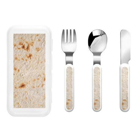 

Balery Tortilla for Stainless Steel Kids Silverware Set - Child and Toddler Safe Flatware - Children s Knife Fork And Spoon Set - Metal Kids Cutlery Set