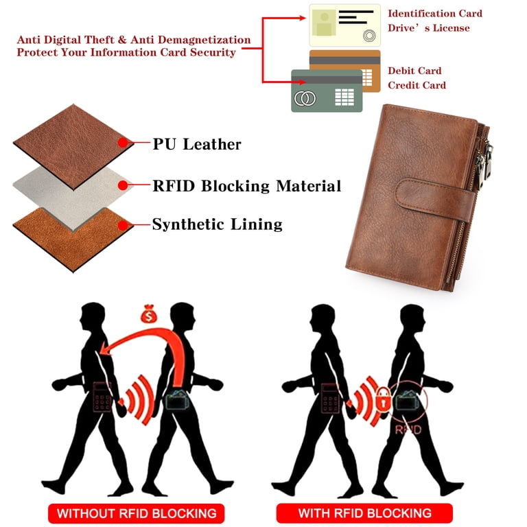 GOIACII Women's RFID Wallet, Leather Card Holder photo 6