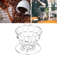 thumbnail image 4 of Filter HandMade Coffee Filter Stand DripType 3Holes Foldable Stainless Steel CakeType Coffee Filter Holder, 4 of 7