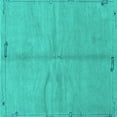 thumbnail image 1 of Ahgly Company Indoor Square Abstract Turquoise Blue Modern Area Rugs, 5' Square, 1 of 4