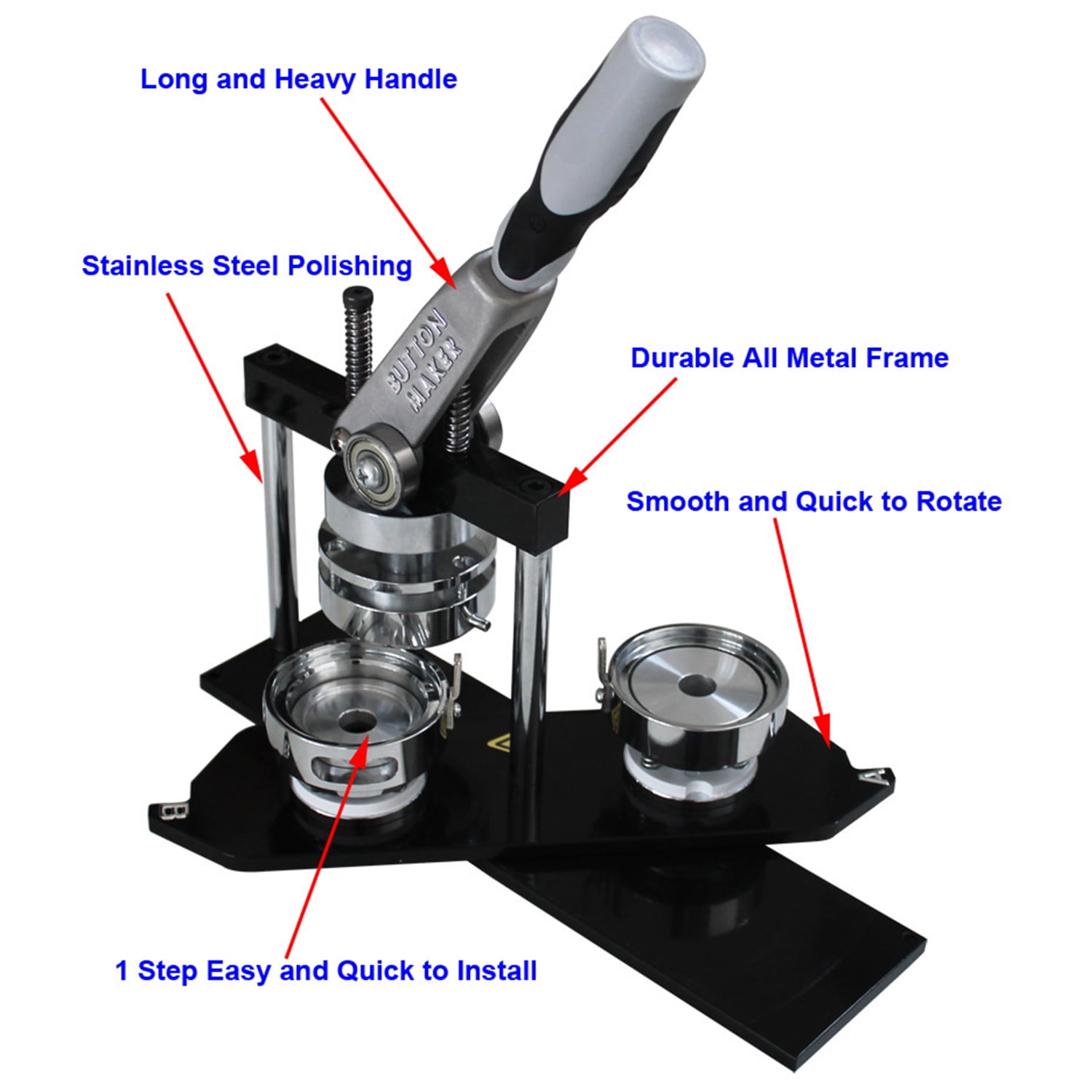 INTBUYING N4 Button Maker Manual Pin Badge Making Machine for Pin Badge DIY