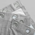 thumbnail image 3 of Millennial Grey Thermal Cross Linen Weave Blackout Grommet Curtain (1 Panel), Millennial Grey, 50W X 96L, 3 of 6