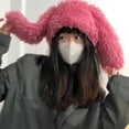 thumbnail image 5 of vlrwzc Long Ear Plush Hat Cartoon Animal Cap Rabbit Ears Plush Beanie Hat Women Winter Warm Hat Protective Ear Cold Hat, 5 of 7