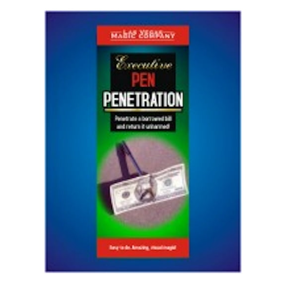 Magic Trick Executive Pen Penetration - Penetrate a Borrowed Bill and Return It Unharmed