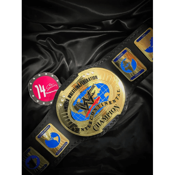 WWF Attitude Era Oval Intercontinental Championship Replica Adult Size Belt