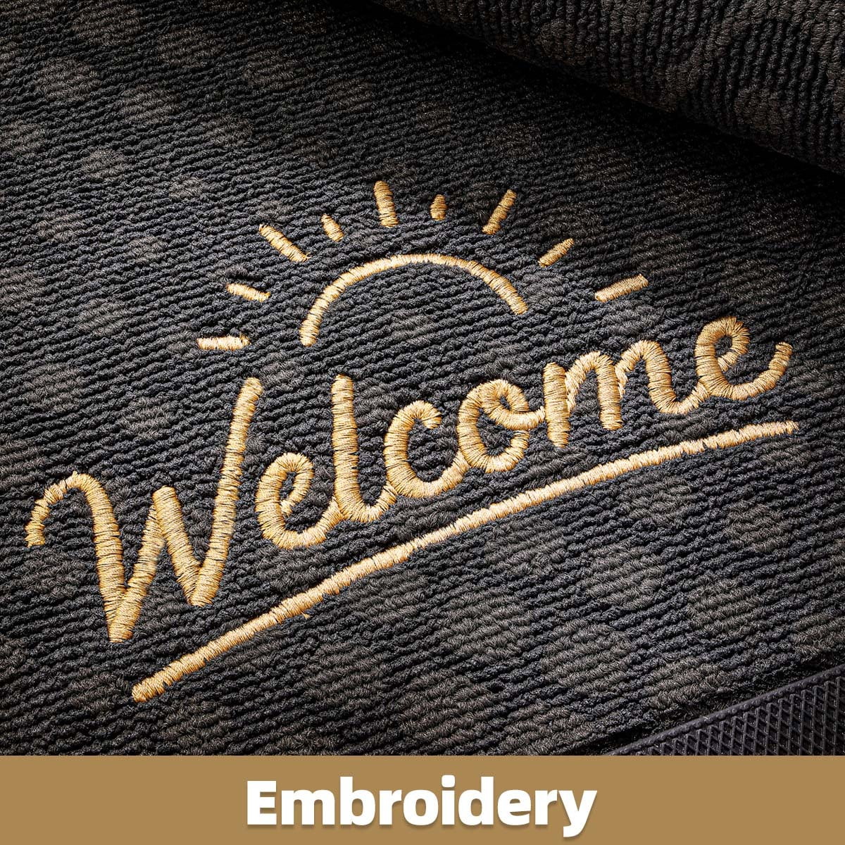 PABUBE Outdoor Doormat, British Shorthair Welcome Mat, Heavy Duty Durable Doormat Outdoor Entrance, Non-Slip Dirt & Mud Trapper Outdoor Mat for Front Doors