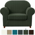 thumbnail image 1 of Subrtex 2-Piece Stretch Striped Jacquard Sofa Slipover, 1 of 6