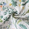 thumbnail image 5 of WannaToo Quilt Collection Microfiber Floral Bedding Set Green and White Quilt, King Size (3 Count), 5 of 7